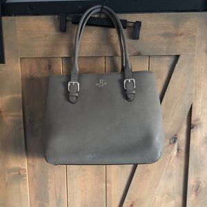 Large Grey Kate Spade tote handbag satchel